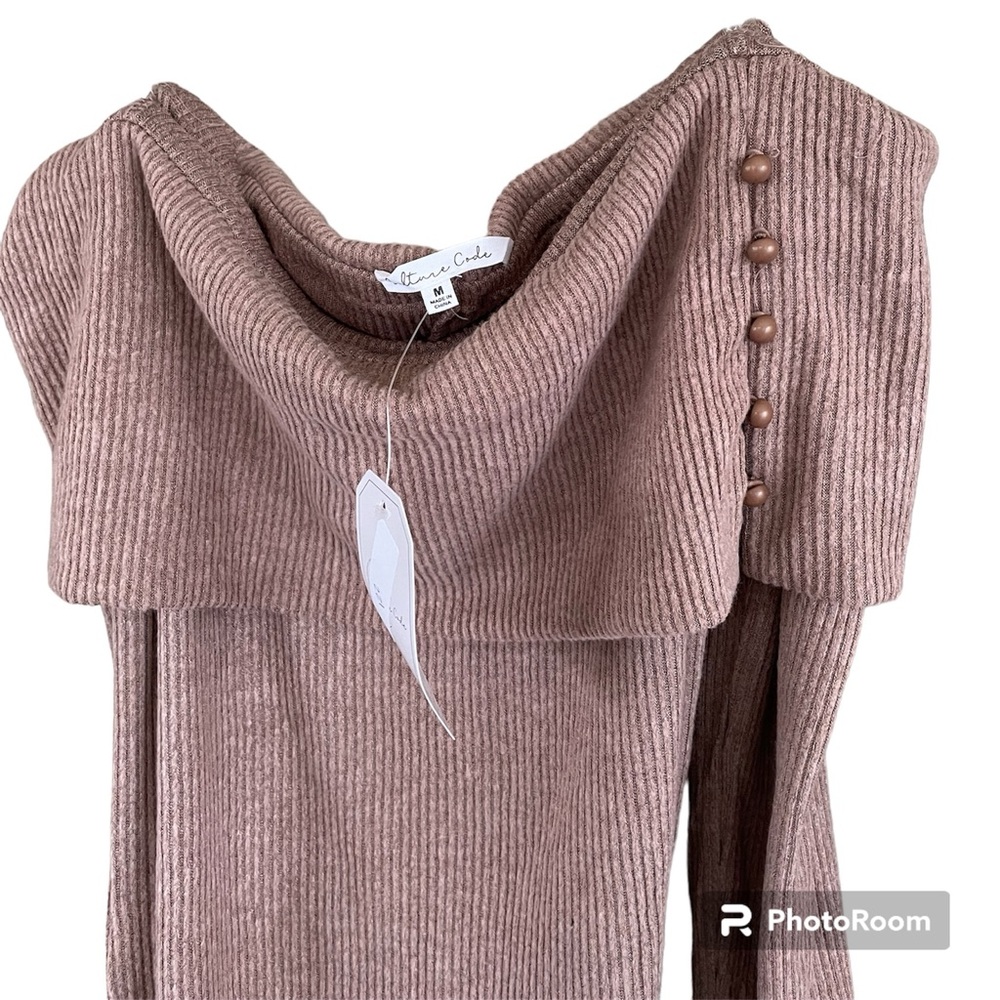 CULTURE CODE, size Medium, lightweight sweater dress.  NWT  Soft brown - Picture 2 of 4